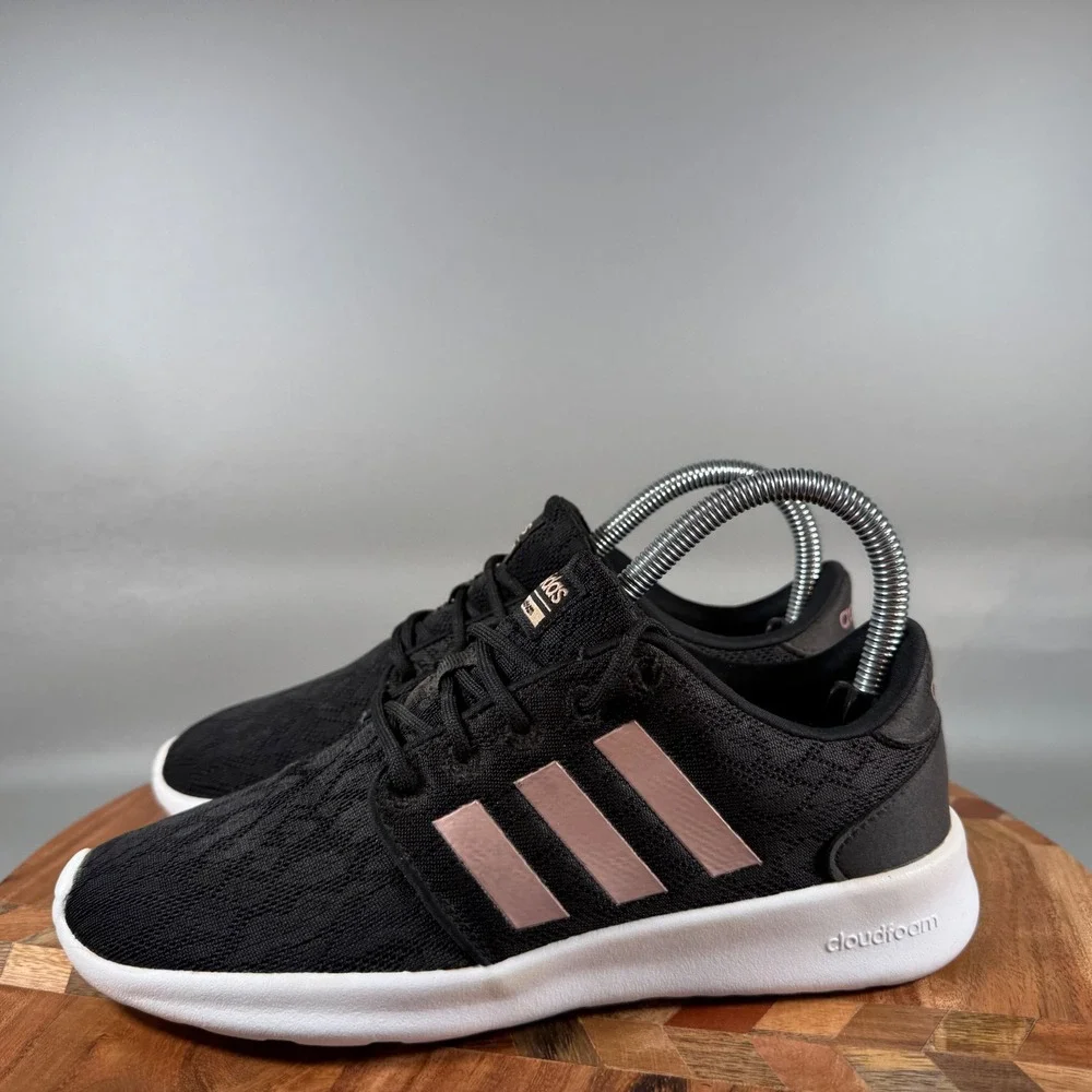 Adidas Women’s Cloudfoam Black & Rose Gold Casual Sneaker